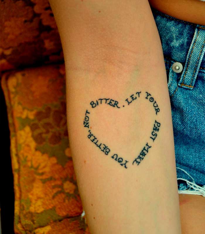 Tatuajes de corazón con frases