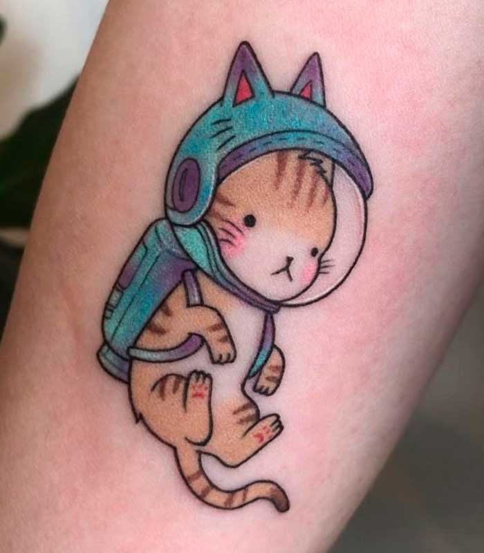 tatuajes animados de gatos