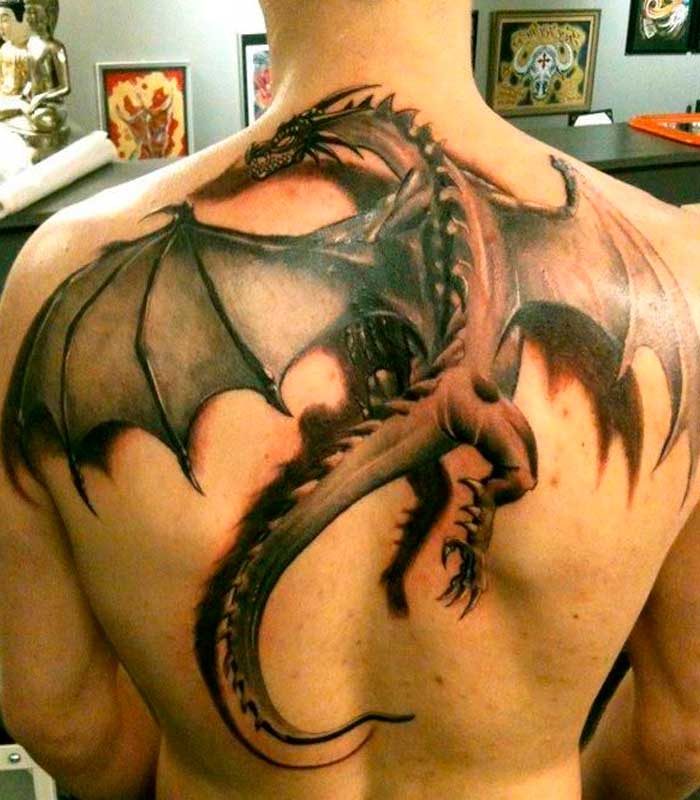 tatuajes de dragones 3D realistas