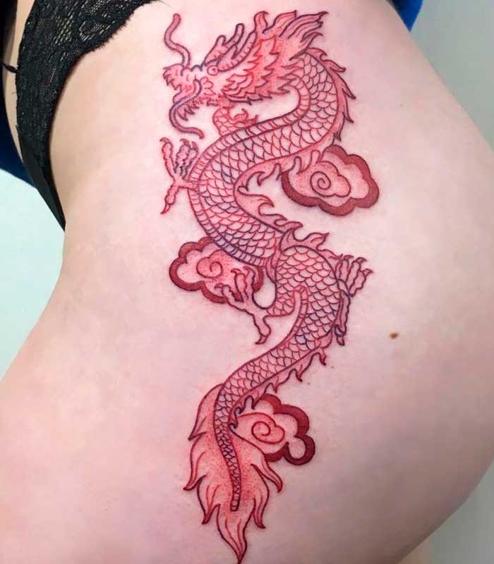 Arriba 18+ Foto tatuaje de dragon en la pierna mujer El último