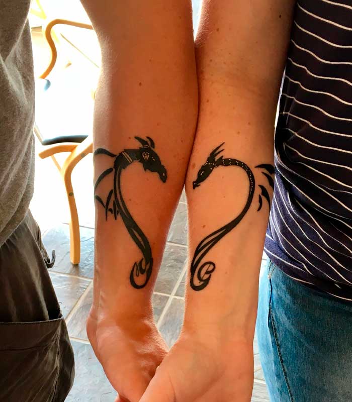 tatuajes de dragones para parejas