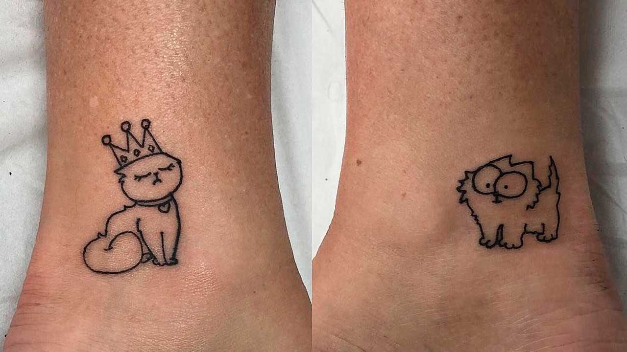tatuajes de gatos para parejas