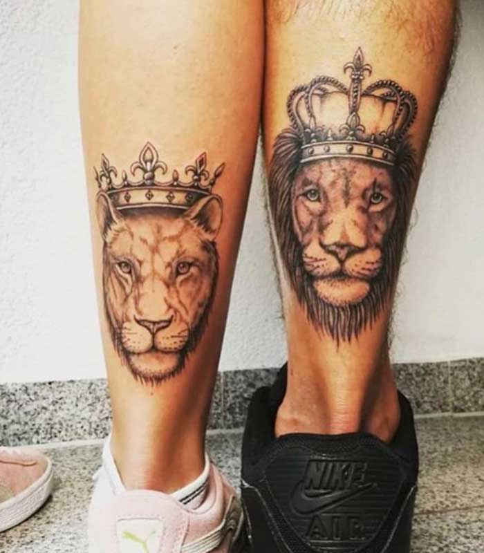 tatuajes de leones para parejas