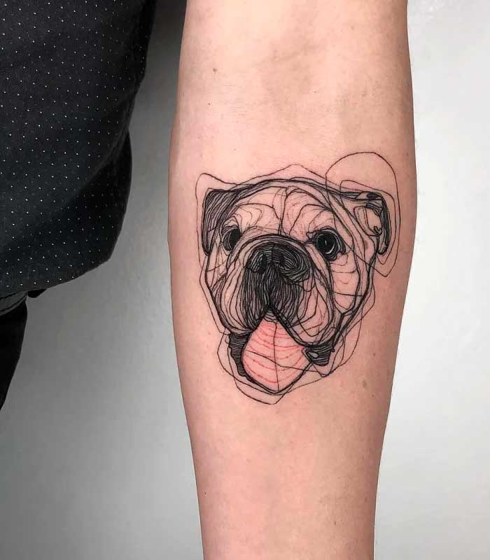tatuajes de perros bulldog