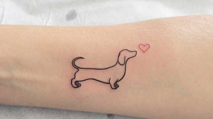 tatuajes de perros salchichas