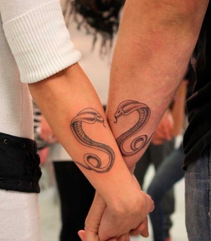 tatuajes de serpientes para parejas