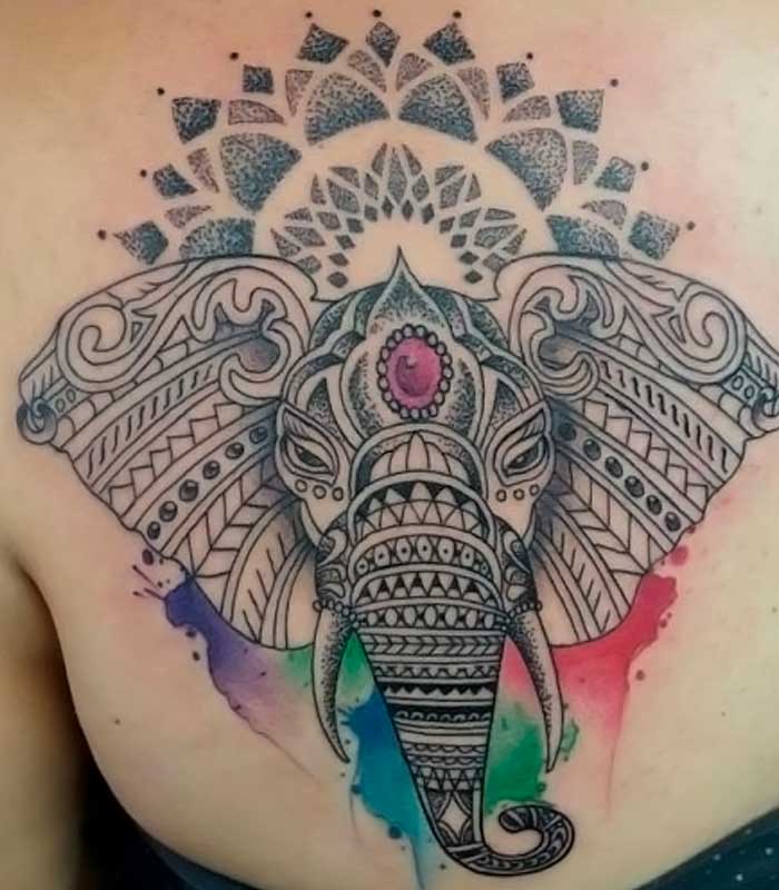 tatuajes tribales de elefantes