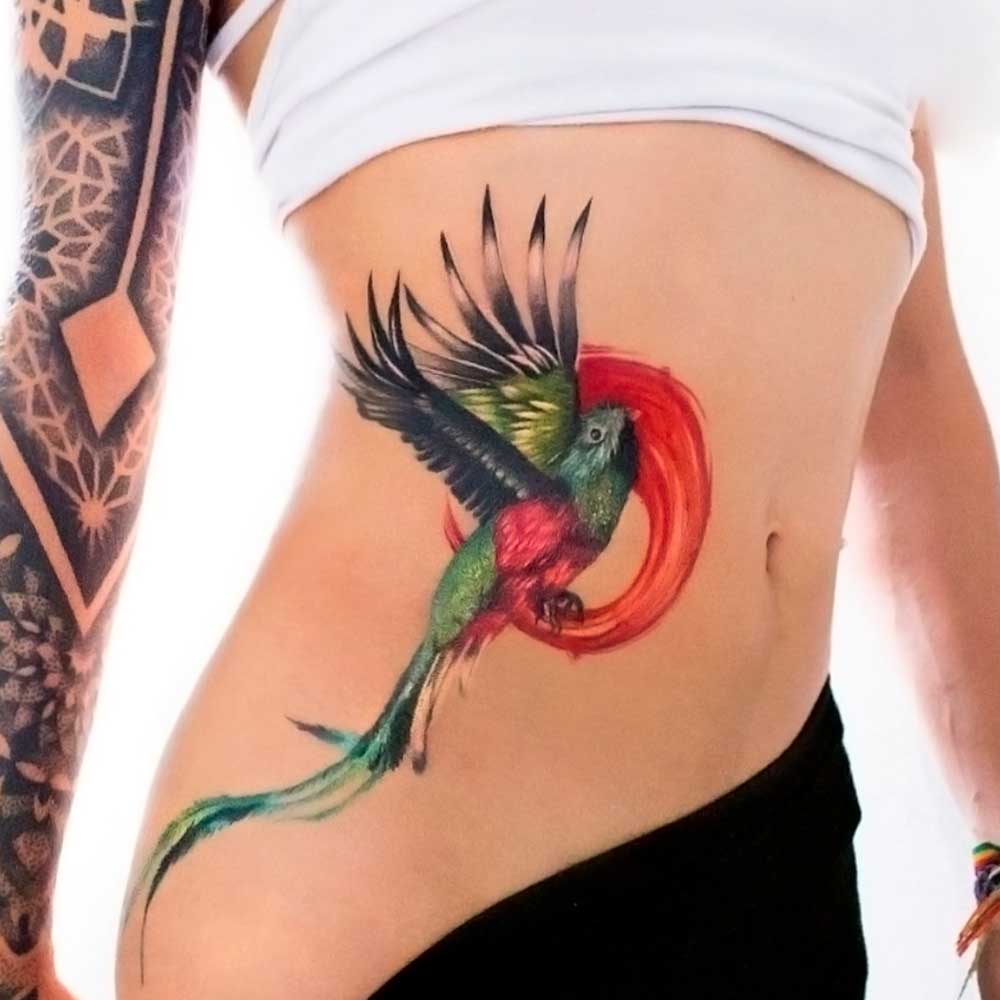 【Tatuajes de quetzales】 🕊 Significado y mejores diseños  ✅