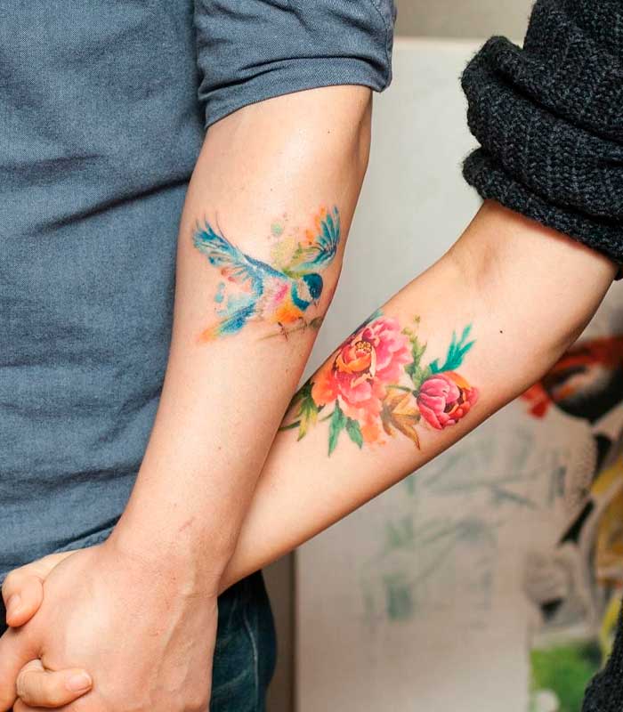 tattoos de rosas para enamorados