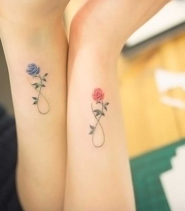 tattoos de rosas para novios