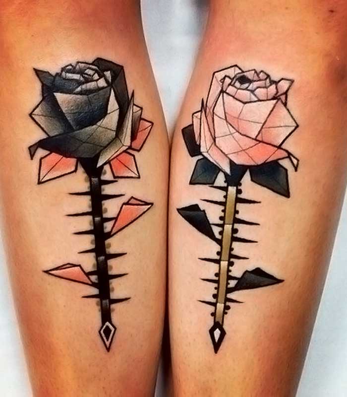 tattoos de rosas para parejas