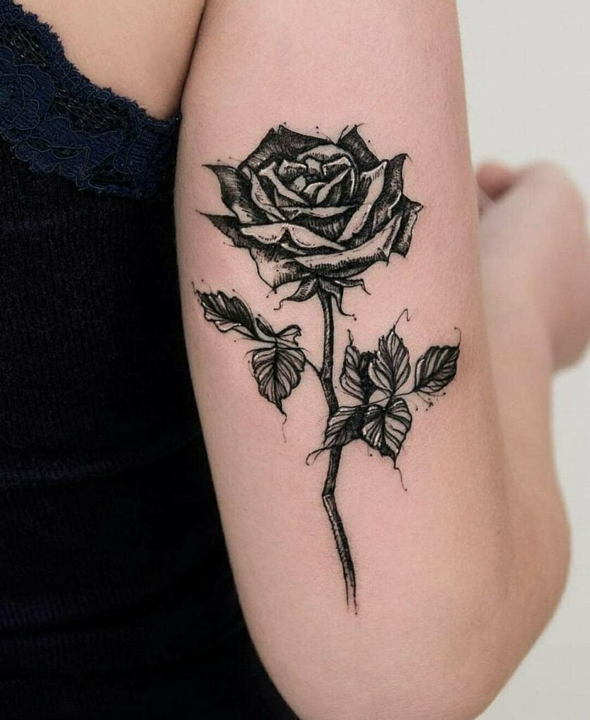 tatuajes de rosas negras 3