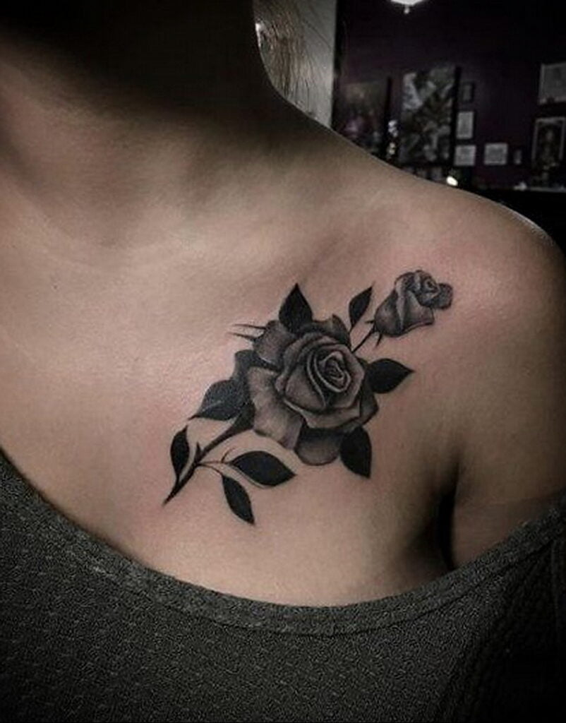 tatuajes de rosas negras 8