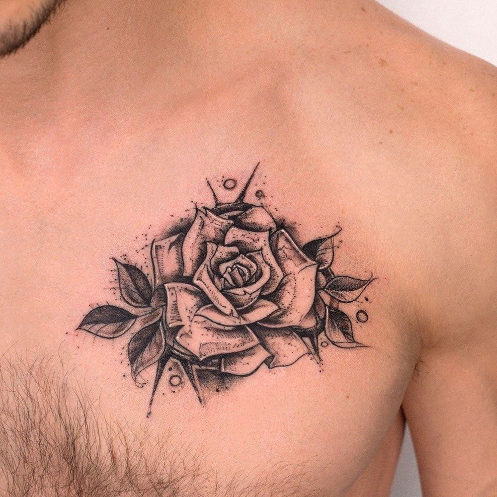 tatuajes de rosas para hombres 12