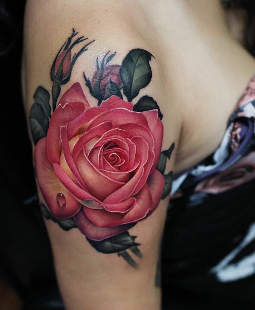 tatuajes de rosas para mujeres 16