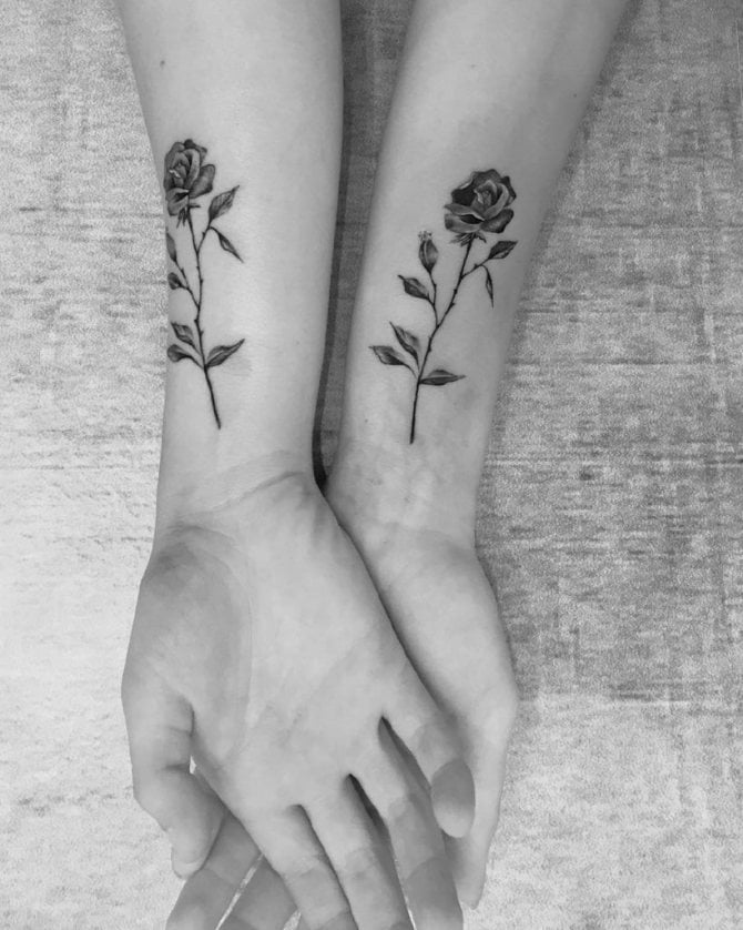 tatuajes de rosas para parejas 12