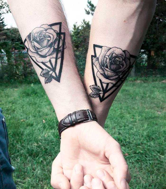 tatuajes de rosas para parejas