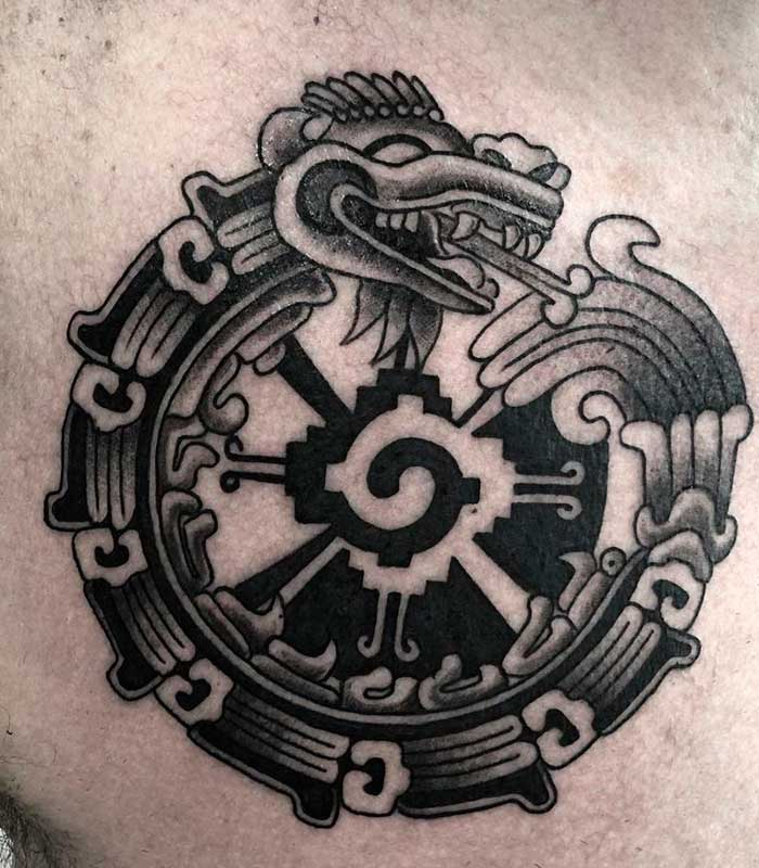 Simbolo de Ouroboros tatuajes mayas