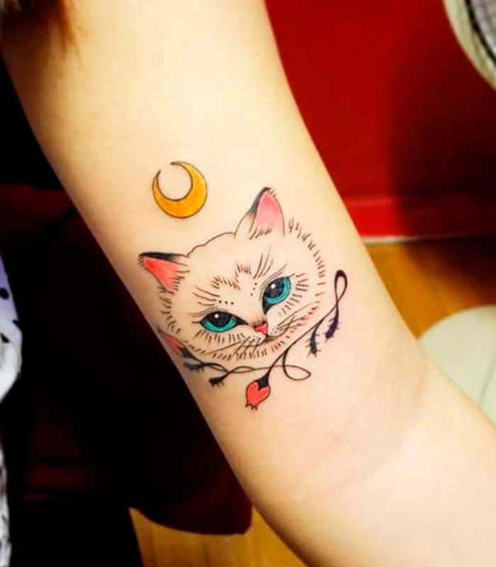 gatos animados tattoos