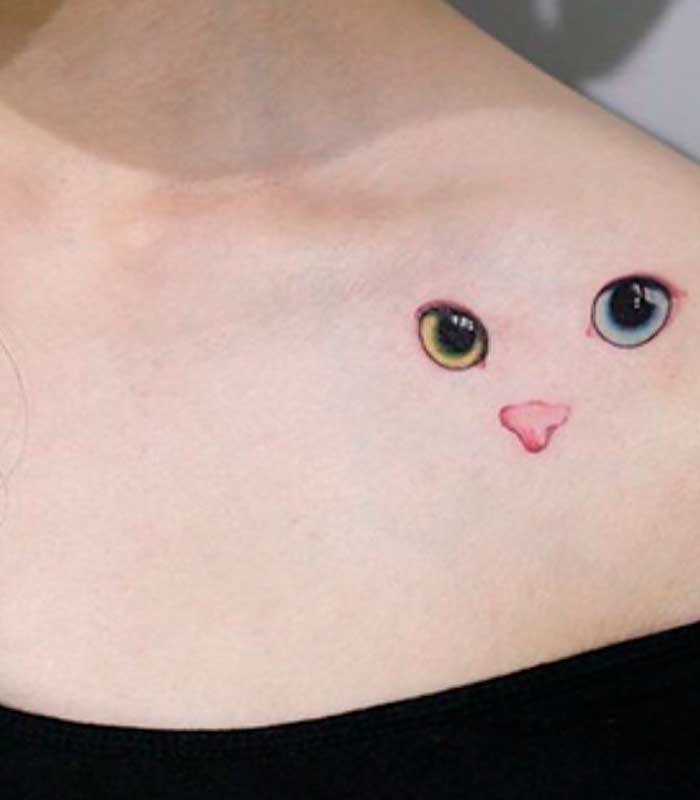 ojos de gatos tattoos