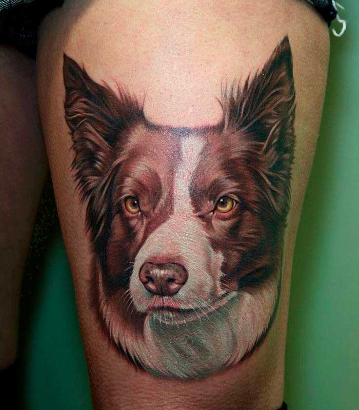 rostros de perros tattoos
