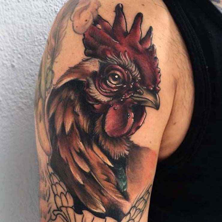 significado de tatuajes de gallos