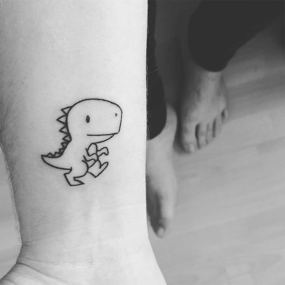 tattoo bebe de dinosaurio