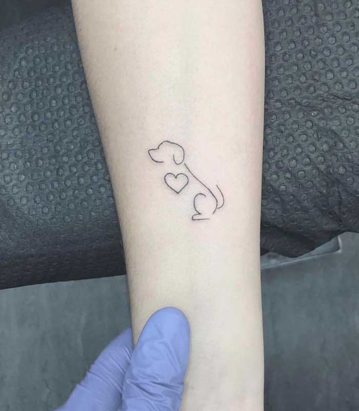 tattoo pequeno perro