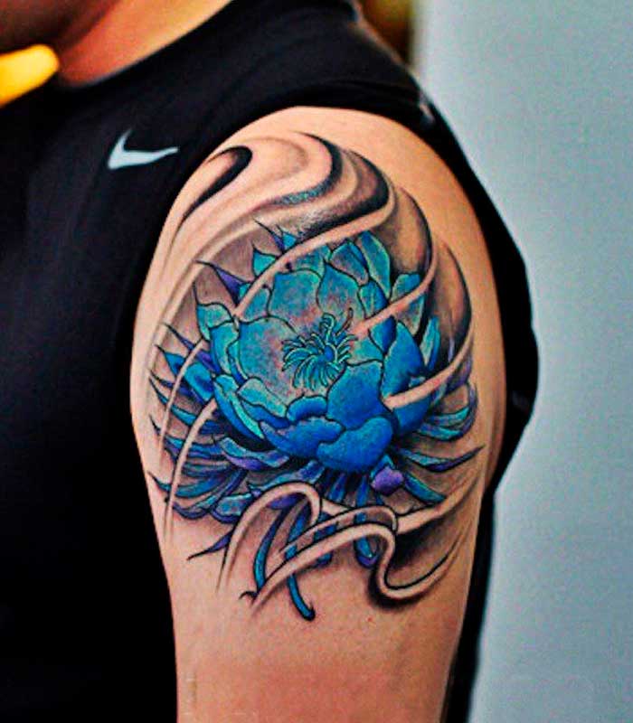 tattoos azules para hombres