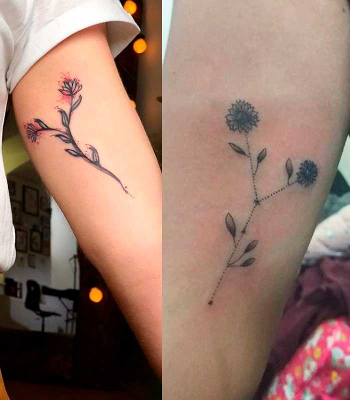 tattoos cancer con flores