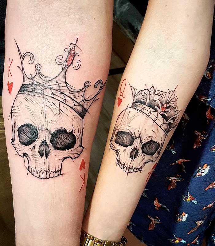 tattoos de calaveras para parejas
