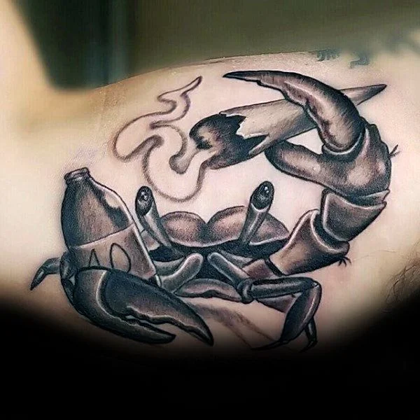tattoos de cangrejos para caballeros