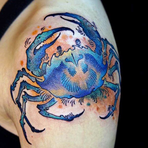 tattoos de cangrejos para chicos