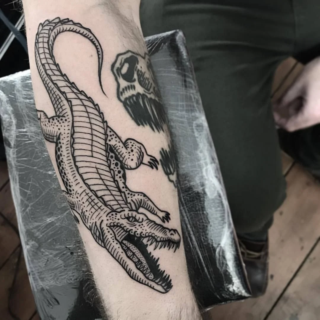 tattoos de cocodrilos para caballeros