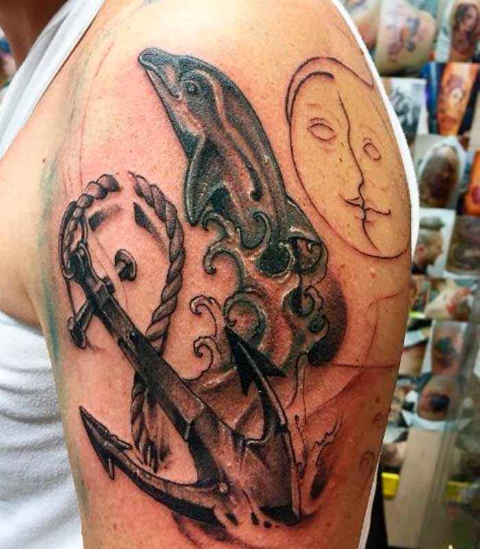 tattoos de delfines para chicos