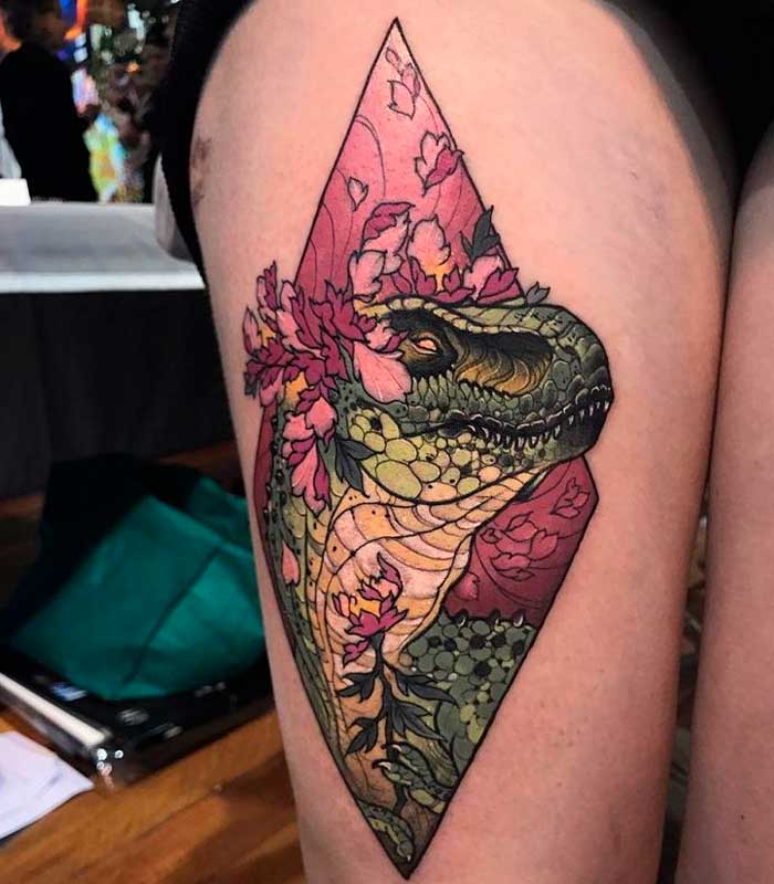 tattoos de dinosaurios para damas