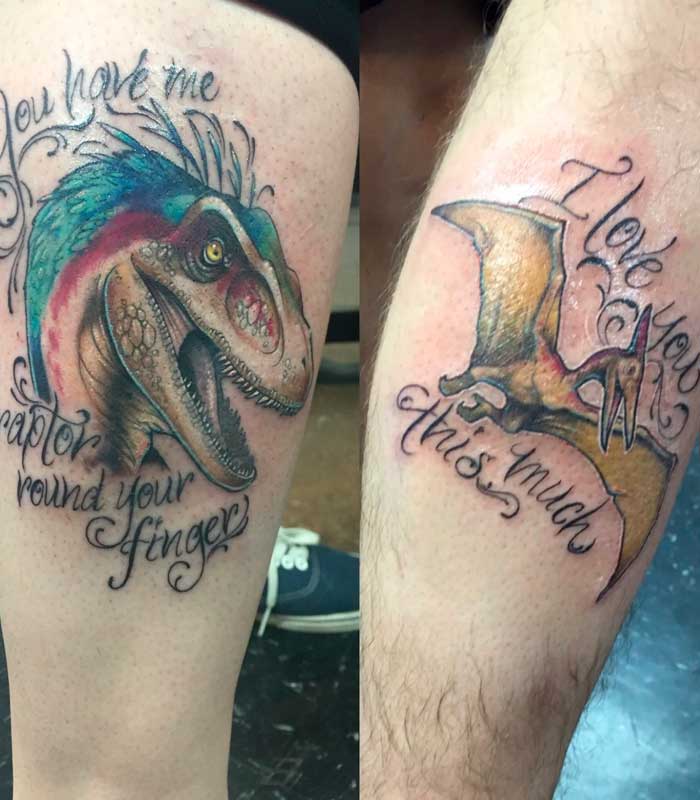 tattoos de dinosaurios para parejas