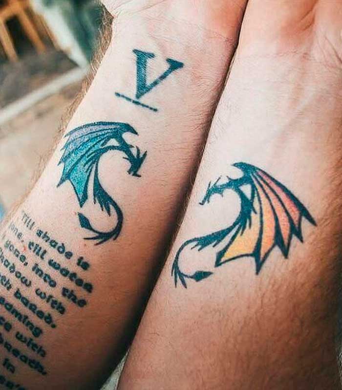 tattoos de dragones para enamorados