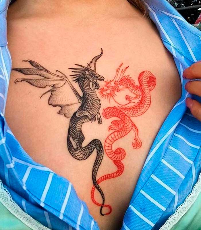 tattoos de dragones para mujeres