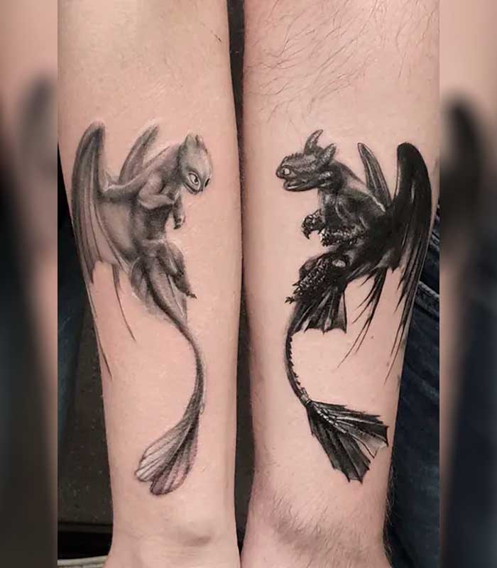 tattoos de dragones para novios