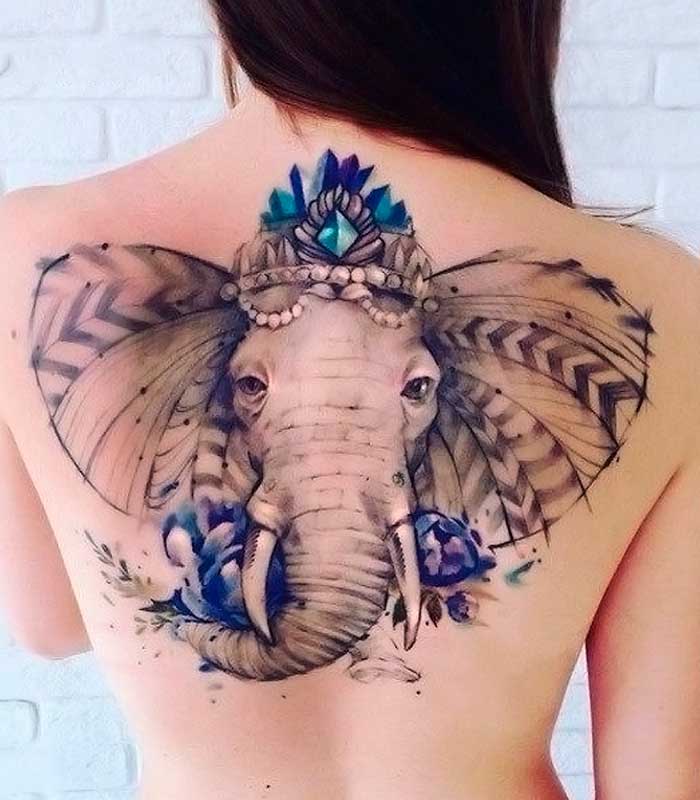 tattoos de elefantes para damas