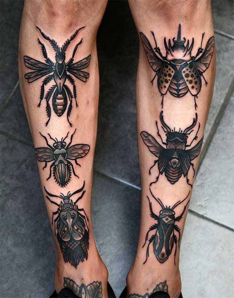 tattoos de escarabajos para hombres
