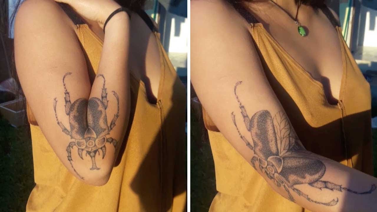 tattoos de escarabajos para mujeres