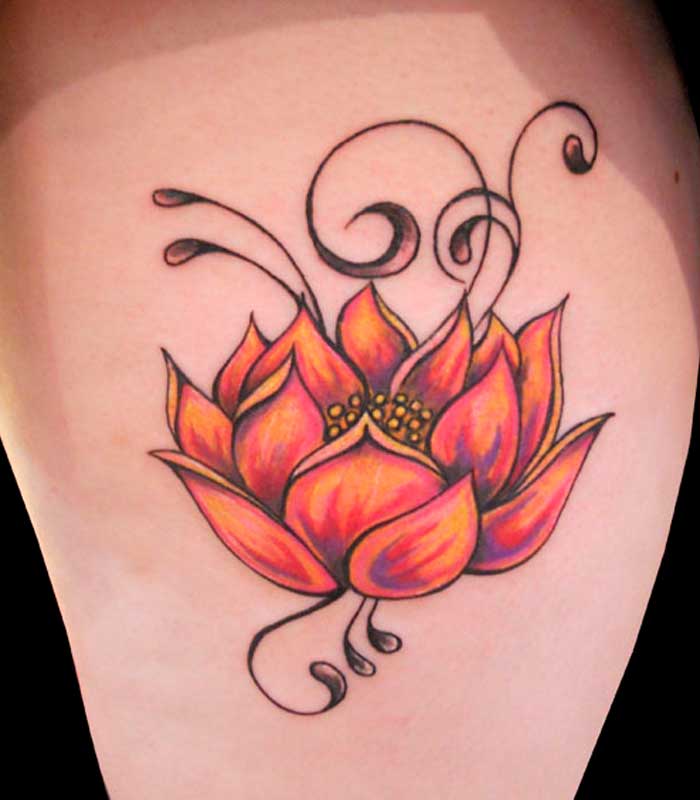 tattoos de flor de loto para mujeres