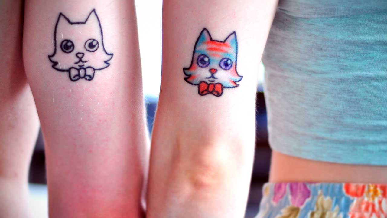 tattoos de gatos para enamorados