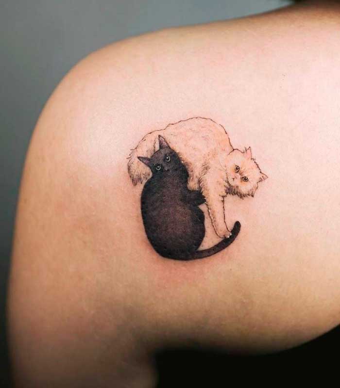 tattoos de gatos para parejas