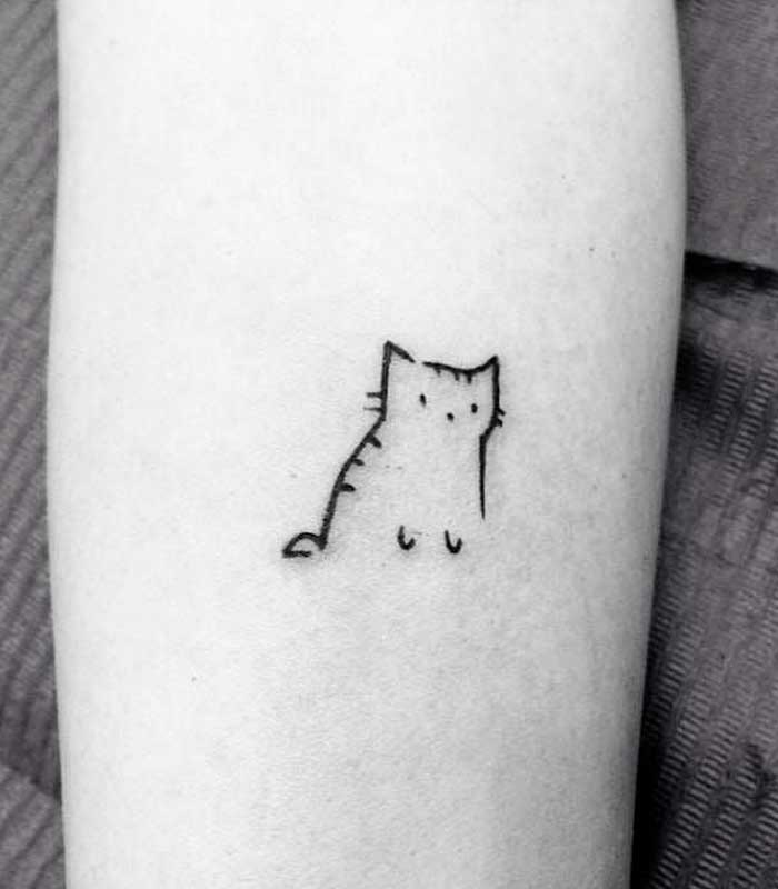 tattoos de gatos sencillos