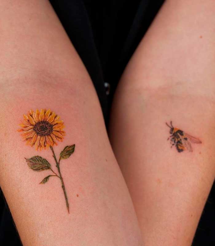 tattoos de girasoles para parejas