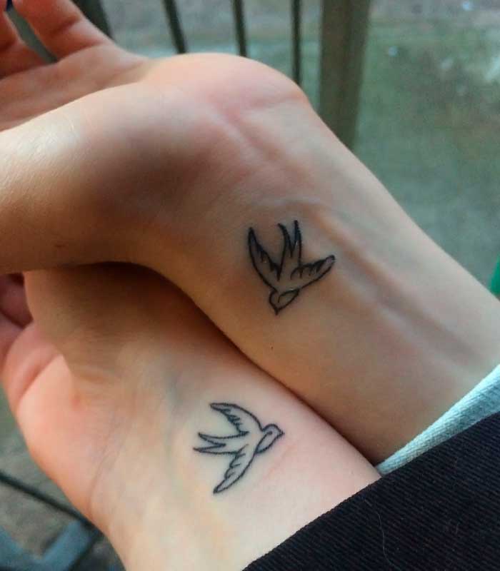 tattoos de golondrinas para parejas