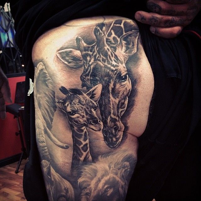 tattoos de jirafas para hombres